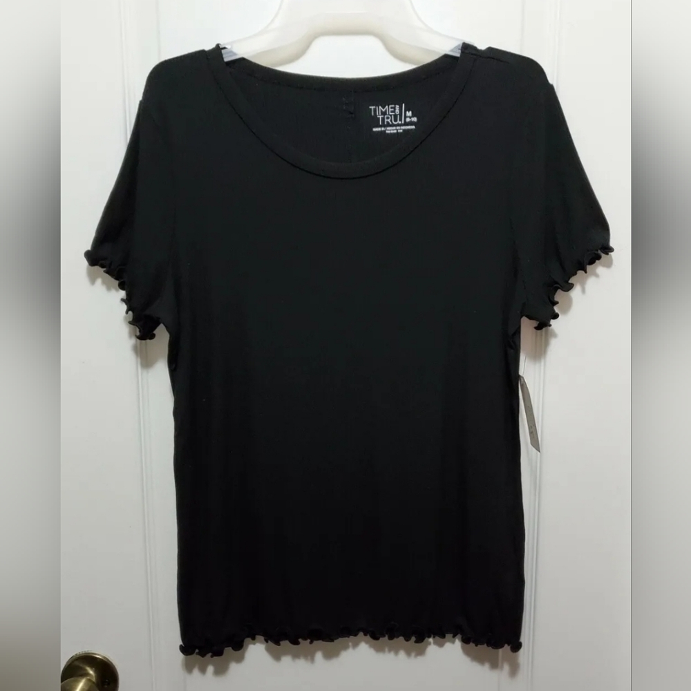 Time‎ and tru women's tops Short Sleeve  Black Size M (8-10)*